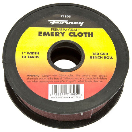 Forney Emery Cloth Bench Roll, 180 Grit / 180GRIT