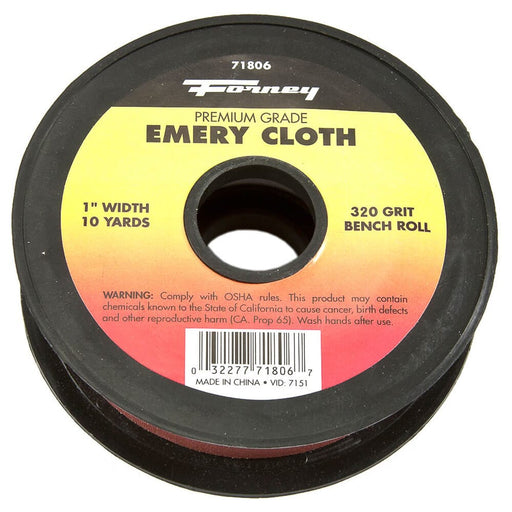 Forney Emery Cloth Bench Roll, 320 Grit / 320GRIT