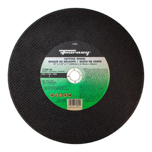 Forney Cutting Wheel, Masonry/Asphalt, Type 1, 14 in x 1/8 in x 1 in