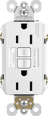 Pass & Seymour 15A Self-Test GFCI Receptacle with Night Light, Tamper Resistant; White WHITE