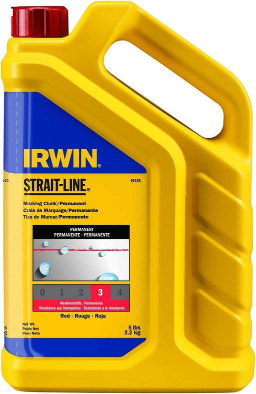 IRWIN INDUSTRIAL TOOL 5LB STRAIT-LINE Marking Chalk Refill Permanent - RED