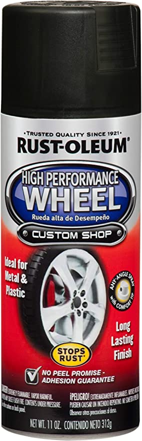 RUST-OLEUM 11OZ High Performance Wheel Spray Paint - Black BLACK