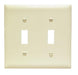 Pass & Seymour 2 Gang Wall Plate for 2 Toggles, Ivory IVORY