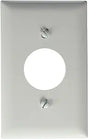 Pass & Seymour 1 Gang Wall Plate, Mid-Size Round Opening, White WHITE / 1G