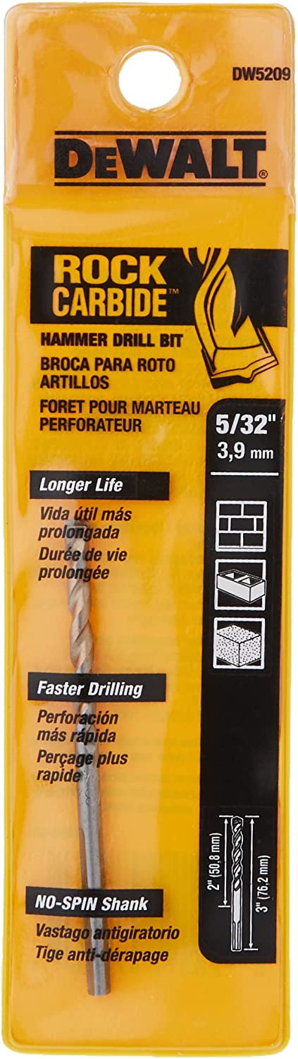 Dewalt 5/32 IN. x 3 IN. Drill Bit Premium Percussion 5/32X3