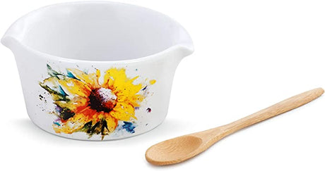 Dean Crouser Sunflower Appetizer Bowl with Spoon