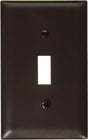 Pass & Seymour 1 Gang Toggle Opening Wall Plate, Brown 1G