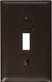 Pass & Seymour 1 Gang Toggle Opening Wall Plate, Brown 1G