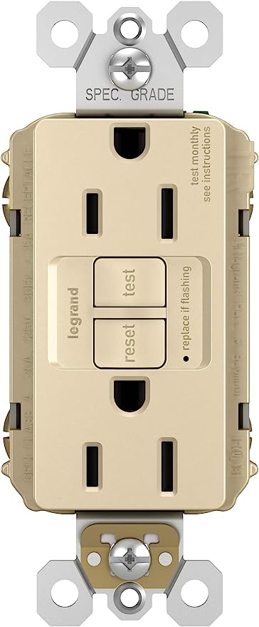 Pass & Seymour 15A Spec Grade Tamper Resistant Self Test GFCI Receptacle, Ivory IVORY
