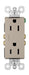 Pass & Seymour 15A 125V Duplex Tamper Resistant Receptacle, Nickel NICKEL_FINISH