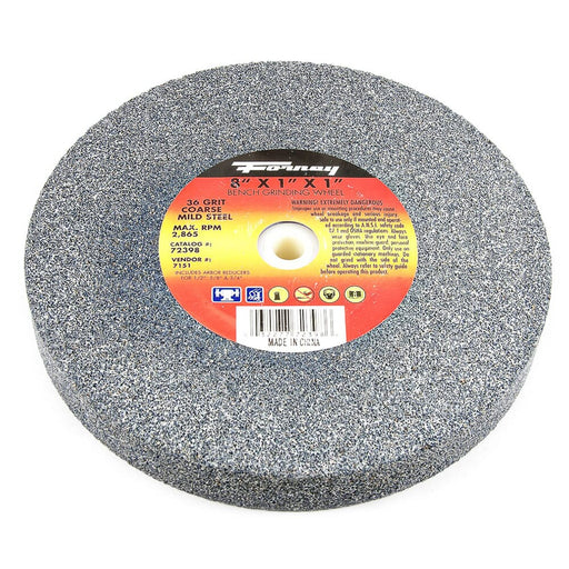 Forney Bench Grinding Wheel, 8 in x 1 in x 1 in / 36GRIT