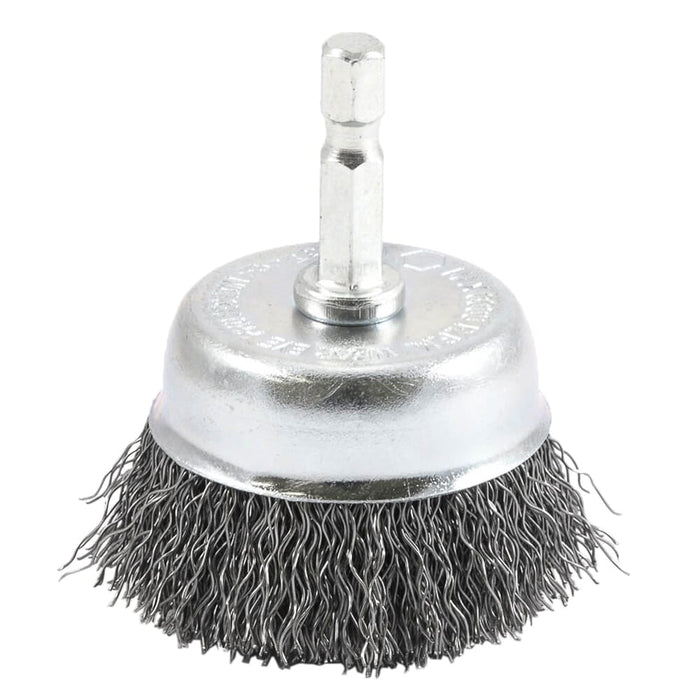Forney Cup Brush, Crimped, 2 in x .012 in x 1/4 in Hex Shank