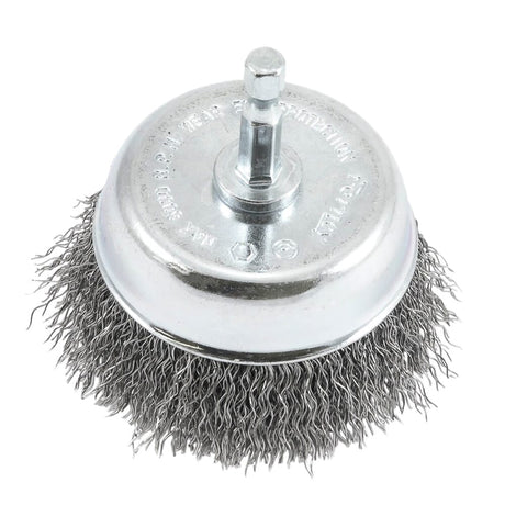 Forney Cup Brush, Crimped, 3 in x .012 x 1/4 in Hex Shank / COARSE