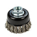 Forney Command PRO Cup Brush, Knotted, Stainless Steel, 2-3/4 in x .020 in x 5/8 in-11 STAINLESS