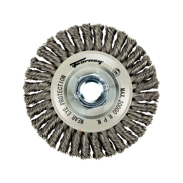 Forney Command PRO Wire Wheel, Stringer Bead, 4 in x .020 in x 5/8 in-11