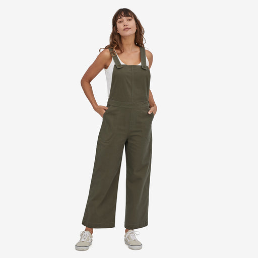 Patagonia Women's Stand Up Cropped Overalls Basin green