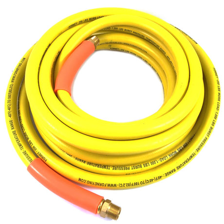 Forney Air Hose, Yellow Rubber, 3/8 in x 25ft