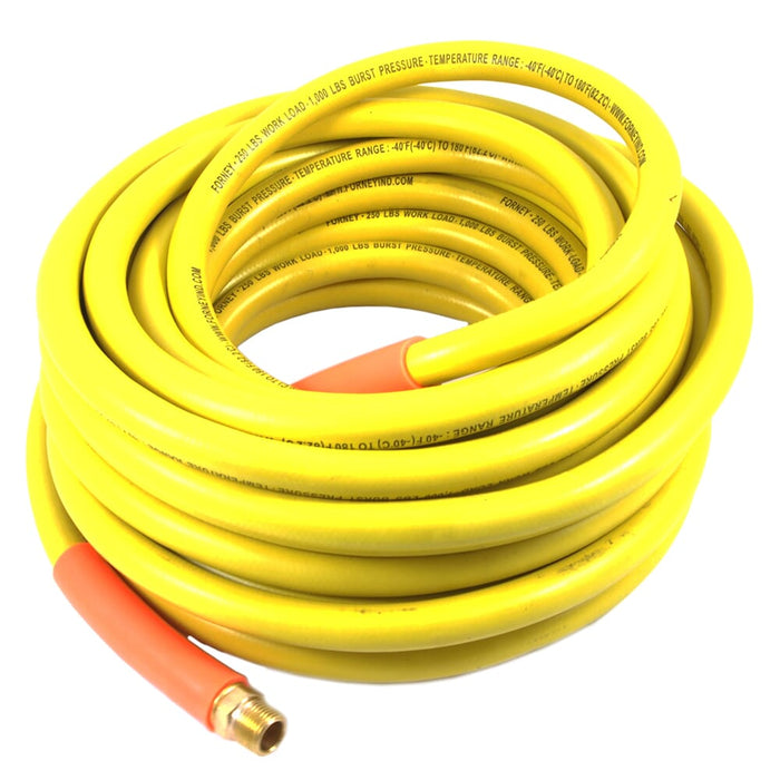 Forney Air Hose, Yellow Rubber, 3/8 in x 50ft YELLOW