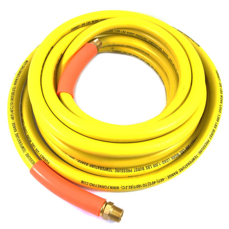 Forney Air Hose, Yellow Rubber, 3/8 in x 25ft YELLOW