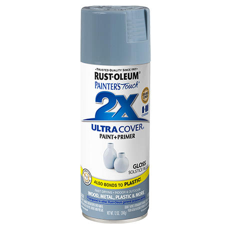 RUST-OLEUM 12 OZ Painter's Touch 2X Ultra Cover Gloss Spray Paint - Gloss Solstice Blue SOLSTICE_BLUE /  / GLOSS