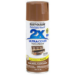 RUST-OLEUM 12 OZ Painter's Touch 2X Ultra Cover Gloss Spray Paint - Gloss Chestnut CHESNUT