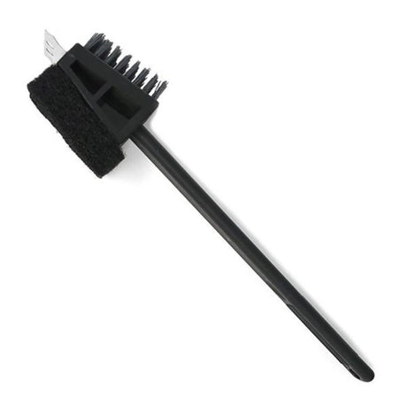 Norpro Heavy Duty Nylon Grill Brush With Scraper And Scour Pad