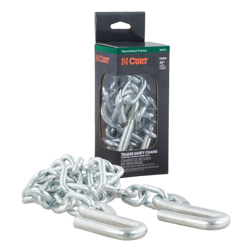Curt Manufacturing 48 Inch Safety Chain With 2 S-Hooks 1/4INX40FT