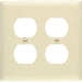 Pass & Seymour 2 Gang Wall Plate for 2 Standard Duplex Receptacles, Ivory