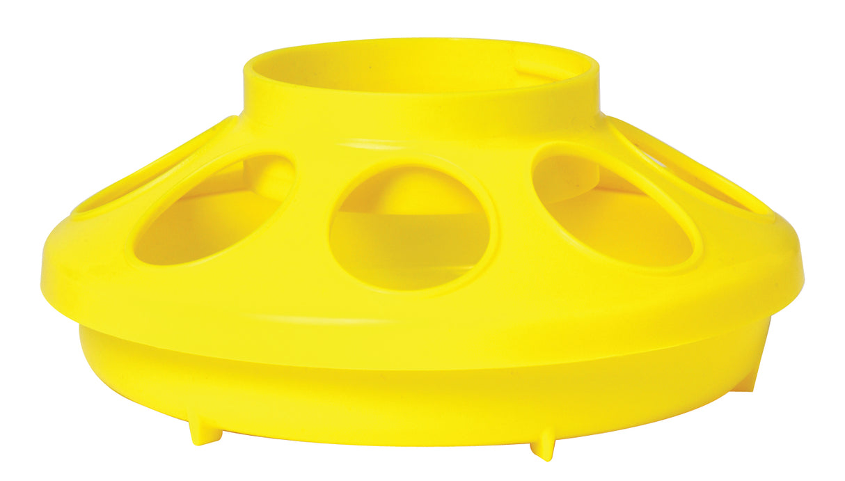 Miller MFG 1 Quart Plastic Feeder Base YELLOW