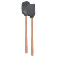 Tovolo Flex-Core Wood Handled Mini Spatual and Spoonula CHARCOAL