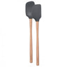 Tovolo Flex-Core Wood Handled Mini Spatual and Spoonula CHARCOAL