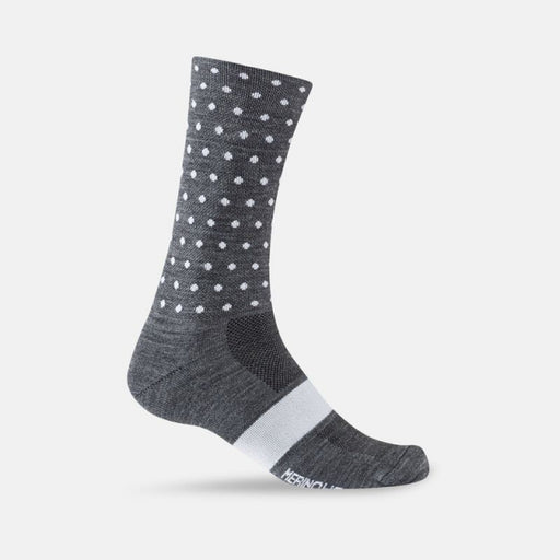Giro Cycle Seasonal Merino Wool Sock Charcoal/White Dots