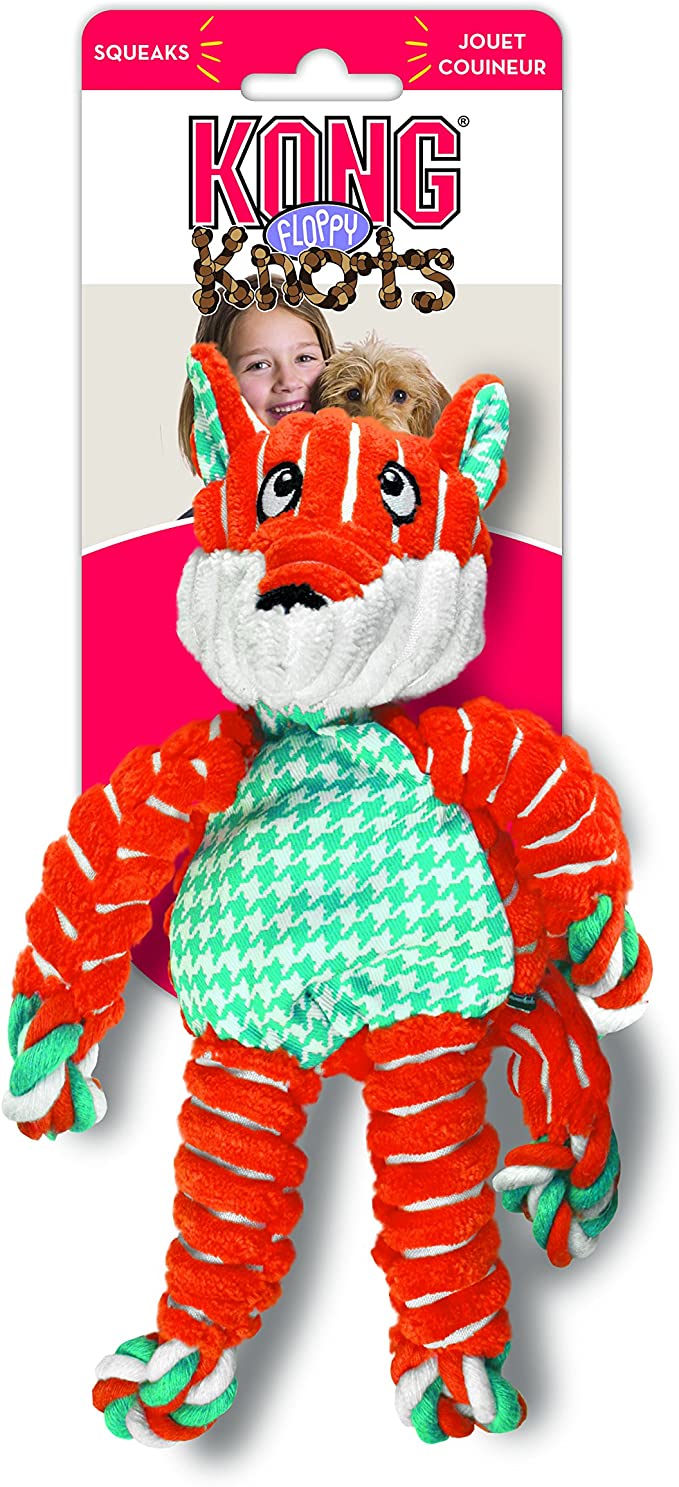 Kong Floppy Knots Fox Dog Toy, Medium/Large FOX