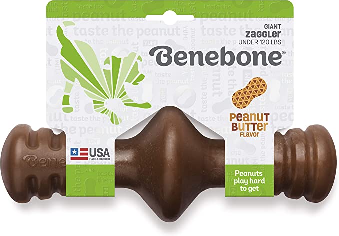 Benebone Zaggler, Peanut Butter, Giant PEANUT