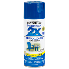 RUST-OLEUM 12 OZ Painter's Touch 2X Ultra Cover Gloss Spray Paint - Gloss Brilliant Blue BRILLIANT_BLUE