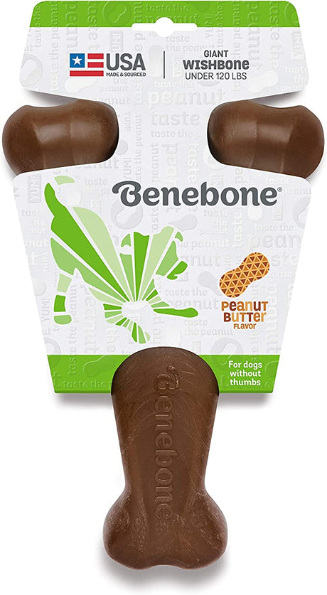 Benebone Wishbone, Peanut Butter, Giant PEANUT