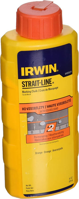 IRWIN INDUSTRIAL TOOL 8OZ STRAIT-LINE Marking Chalk Refill - FLSCNT ORNG ORANGE / 8OZ