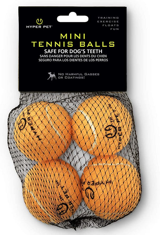 Hyper Pet Mini Tennis Balls For Dogs, 4 Pack, Orange ORANGE