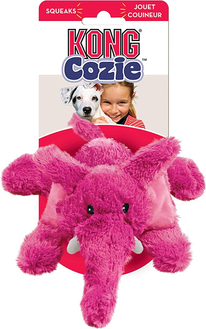 Kong Cozie Elmer the Elephant Dog Toy, Medium