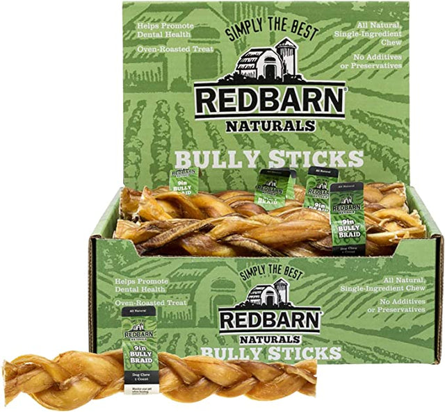 Red Barn Braided Bully Stick, 9in