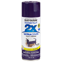 RUST-OLEUM 12 OZ Painter's Touch 2X Ultra Cover Gloss Spray Paint - Gloss Purple PURPLE