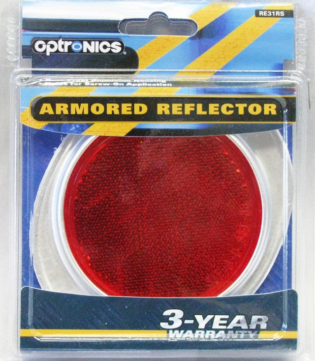 Optronics Armored Reflector, Red RED