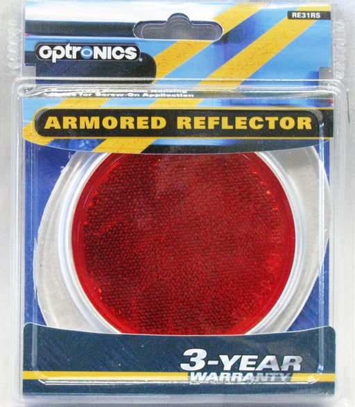 Optronics Armored Reflector, Red RED