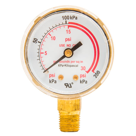 Forney Regulator Gauge, 2 in, 0-30 PSI