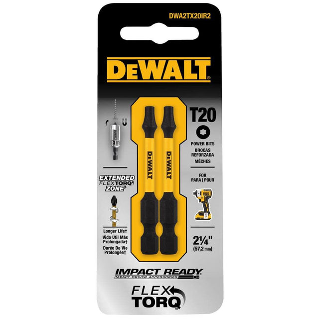 Dewalt FlexTorq Impact Ready Torx T20 X 2-1/4 IN. Screwdriver Bit - BLACK OXIDE - 2 PACK