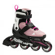 Rollerblade Microblade Kids Adjustable Fitness Inline Skate, Pink/White Pink/White