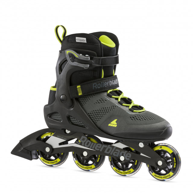 Rollerblade Macroblade 80 Men's Adult Fitness Inline Skate, Black And Lime, Performance Inline Skates Black/Lime