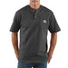 Carhartt Men's Loose Fit Heavyweight Short-sleeve Pocket Henley T-shirt 026 carbonheather