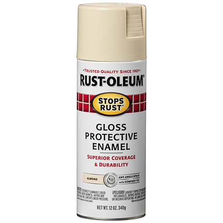 RUST-OLEUM 12 OZ Stops Rust Protective Enamel Spray Paint - Gloss Almond ALMOND