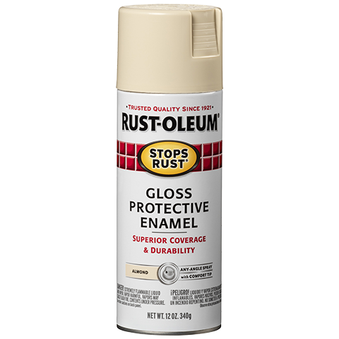 RUST-OLEUM 12 OZ Stops Rust Protective Enamel Spray Paint - Gloss Almond ALMOND